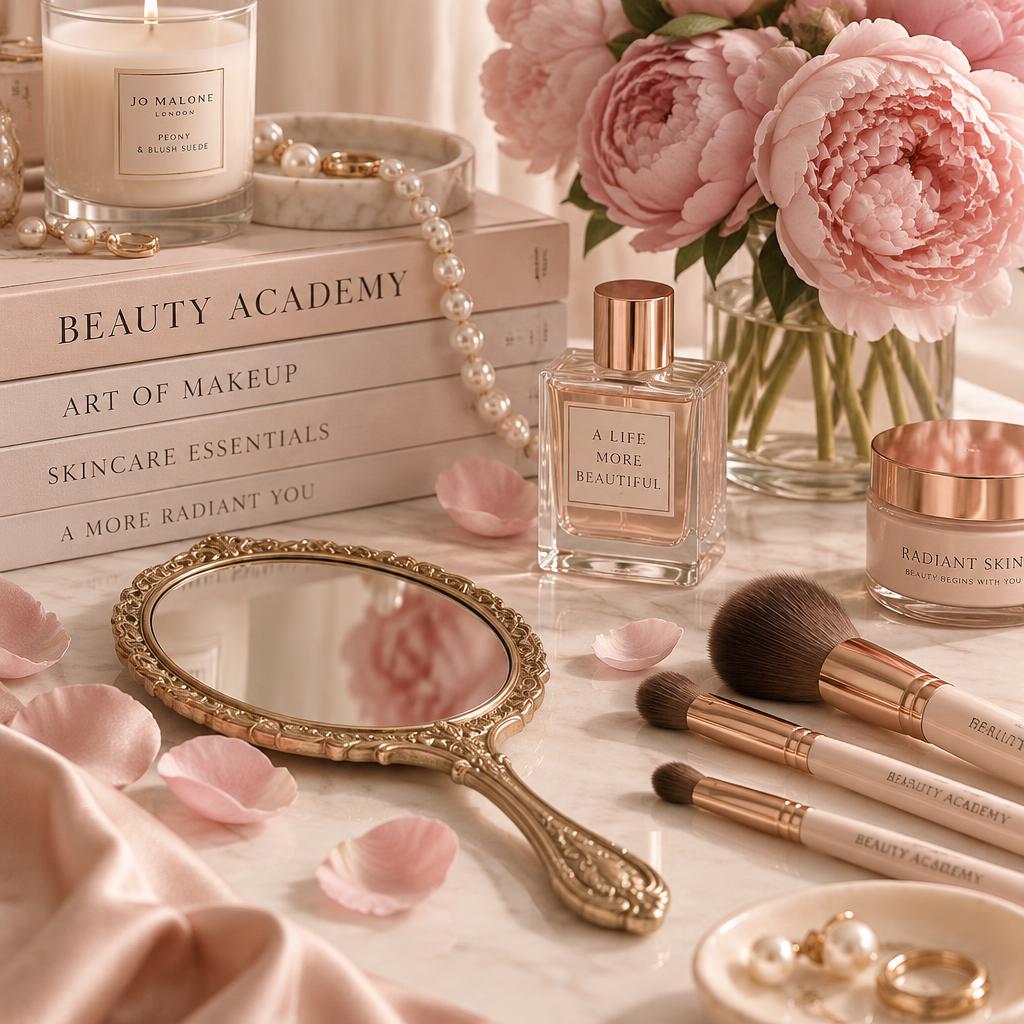 L'amour de la beauté — détails élégants rose-gold et pivoines